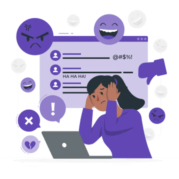 Qual a importância do Seguro Cyber? Na imagem, desenho de uma dona de empresa que acabou de ter a empresa vítima de um ataque cibernético.