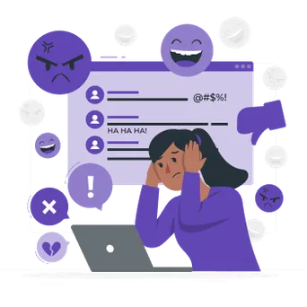 Qual a importância do Seguro Cyber? Na imagem, desenho de uma dona de empresa que acabou de ter a empresa vítima de um ataque cibernético.