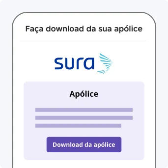 Terceira etapa de contratação do seguro: fazer o download da apólice.