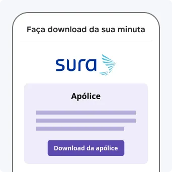 Terceira etapa de contratação do seguro de carga: fazer o download da apólice.