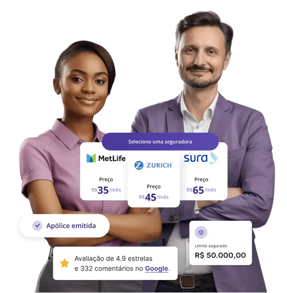 Quais as vantagens do Seguro de Vida Empresarial na Mutuus? Na imagem, vários aspectos que demonstram os benefícios de contratar com a Mutuus Seguros, como emissão da apólice do seguro de vida em grupo no mesmo dia, cotação nas melhores seguradoras de vida e excelente avaliação no Google