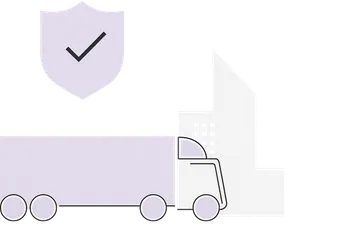 O que é o seguro ambiental transporte? Na imagem, representação de um caminhão protegido com o seguro RC ambiental.
