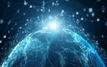 O que é proteção digital e qual sua importância? Na imagem, representação de um cenário online como forma de as empresas entenderem o quão necessário é contratar seguro cyber.