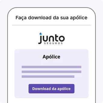 Como simular Seguro Garantia? Na imagem, etapa 2 do processo: download da apólice após fazer o seguro em uma das melhores seguradoras de garantia.