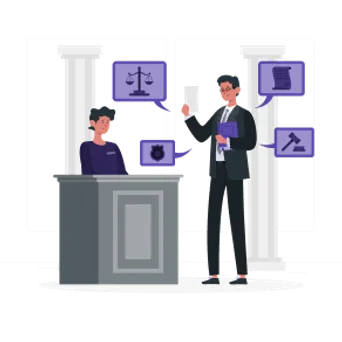 O que é o Seguro Garantia Judicial? Na imagem, representação em desenho de um dono de empresa tentando entender o que é o Seguro Garantia usado em processos judiciais e como funciona.